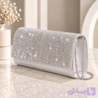 کیف دستی مجلسی نگین لواشکی دخترانه مدل لول