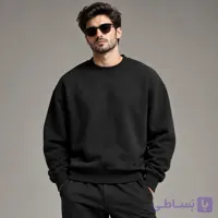 سویشرت اسپان دورس مشکی سان تیشرت کد 2002 | از سایز L تا XXL - سان تیشرت