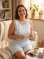 تاپ شورتک زنانه پایین چین _ پک 6عددی