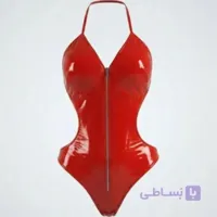 بادی چرمی زیپدار لباس خواب فانتزی هارنی/قرمز