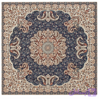 رومیزی ترمه طرح ترنج طوسی سایز ۱۰۰×۱۰۰