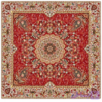 رومیزی ترمه طرح افشار قرمز سایز ۱۰۰×۱۰۰