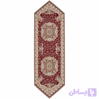 رانر رومیزی ترمه لوزی طرح ترنج قرمز ۱۶۰ در ۵۰ سانتی‌متر