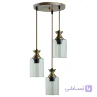 لوستر آشپزخانه مدل آویز 3 شعله رنگ آنتیک