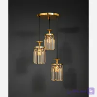 لوستر آشپزخانه مدل آویز کاردی 3 شعله