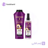 پک تقویت کننده گلیس FULL HAIR WONDER مناسب موهای ضعیف (شامپو 400 میل + اسپری دوفاز 200 میل)