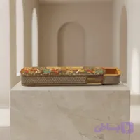 قلمدان کشویی خاتم کاری با نقاشی مجلس | قلمدان نفیس و فاخر ایرانی