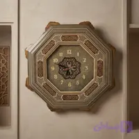 ساعت دیواری هشت‌گوش تمام خاتم درجه یک سایز کوچک