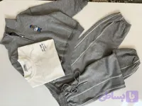 ست دو تیکه دورس نیم زیپ و جاگر تو کرکی تدی