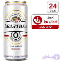 آبجو بدون الکل بالتیکا سفید ۵۰۰ میلی لیتر بسته ۲۴ عددی