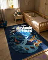 فرش سه بعدی سرزمین آبی