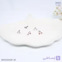 گوشواره تک نگین بیخ گوشی