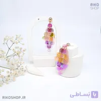 گوشواره آویز پولکی لوزی