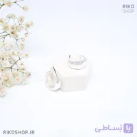 گوشواره حلقه‌ای پُر نقره‌ای