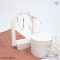 گوشواره حلقه بزرگ نقره‌ای