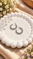 گوشواره استیل حلقه ای (کد WE0KD)