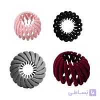 کلیپس مو زنانه مدل گوجه ای RZ0068 بسته 4 عددی