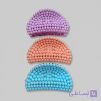 کلیپس مو زنانه نشکن اکریلیک مدل pastil smalball بسته 6 عددی