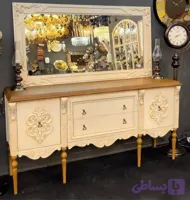میز کنسول و میز تلویزیون ست تمام چوبی با کیفیت درجه یک مدل کلاسیک
