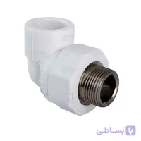 زانو یک سر مغزی فلزی پلی پروپلین سفید آذین ( تمام سایز ها )