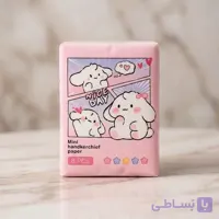 دستمال کاغذی جیبی مینی با طرح فانتزی و جذاب هاپوی صورتی