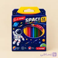 مداد رنگی‌ کوتاه ۱۲ رنگ C.CLASS مدل SPACE