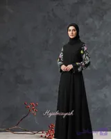 پیراهن عبایی سوزندوزی زنانه کرپ الیزه