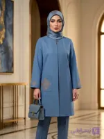 مانتو گلدوزی زنانه سایز بزرگ مدل راز کد ۱۰۶، شانتون اسلپ، سایز ۳۸ تا ۵۶