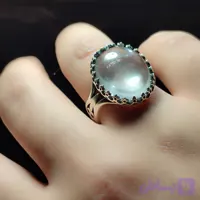 انگشتری با سنگ درنجف رکاب نیزه الیاژ کد 8145