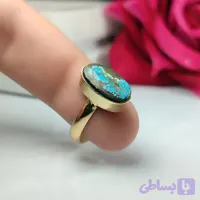 انگشتر فیروزه نیشابوری طلاروس زنانه: تجلی زیبایی، اصالت و شکوه کد 3778