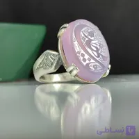انگشتر نقره باسنگ عقیق سوسنی حکاکی یامهدی  کد 2448