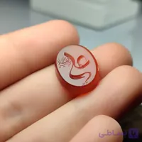 نگین عقیق قرمز باحکاکی علی علیه السلام کد 2370