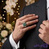 انگشتر عقیق سبز یا رقیه | انگشتری خاص با جلوه‌ای معنوی و چشمگیر کد 5281
