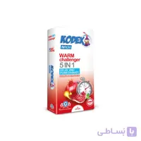 کاندوم کدکس مدل Warm Challenger 5in1 بسته 12 عددی _ ساده