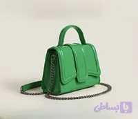 کیف دوشی سبز چرم وارداتی