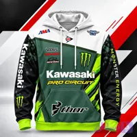 هودی تو پنبه‌ای طرح Kawasaki Monster Energy سبز مشکی