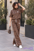 ست تیشرت و شلوار بگ زنانه طرح Min Min