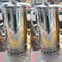 سماور گازی هییتی هیئتی استیل مجلسی 250 لیتری دو شیر موکب اداری مسجد هایپرمارکت امیران استیل کار (پس کرایه)