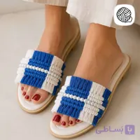 صندل زنانه مکرومه بافی مدل مهیره