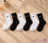 جوراب ورزشی ساق بلند مدل SL-6  مجموعه 6 عددی