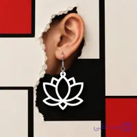 گوشواره آویز زنانه مدل نیلوفر VALA