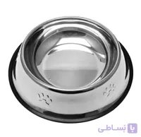 ظرف استیل آب و غذای سگ و گربه ( سایز 20 سانتی متر )