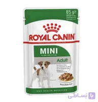 پوچ سگ بالغ نژاد کوچک رویال کنین مدل Royal Canin Mini Adult وزن 85 گرم
