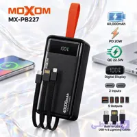 پاوربانک موکسوم مدل MX-PB227 ظرفیت40000 میلی آمپر ساعت فست 22/5 وات