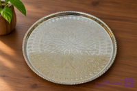 سینی مسی چای خوری سفید