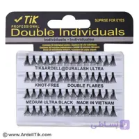 مژه دبل الترا بلک بدون گره در ۳سایز-تیکTIK DOUBLE