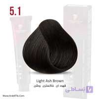 رنگ مو دودی قهوه ای متوسط شماره5/1کم آمونیاک کراتینه پرسونال