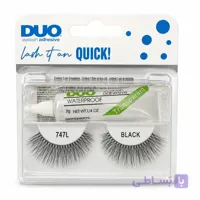 مژه مصنوعی747L+چسب مژه بیرنگ برندDUO