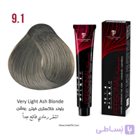 رنگ مو دودی بلوند خیلی روشن شماره9/1کم آمونیاک کراتینه پرسونال