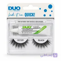 مژه 3بعدی 120+چسب مژه بیرنگ برندDUO